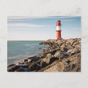 Red light house in Warnemuende ポストカード