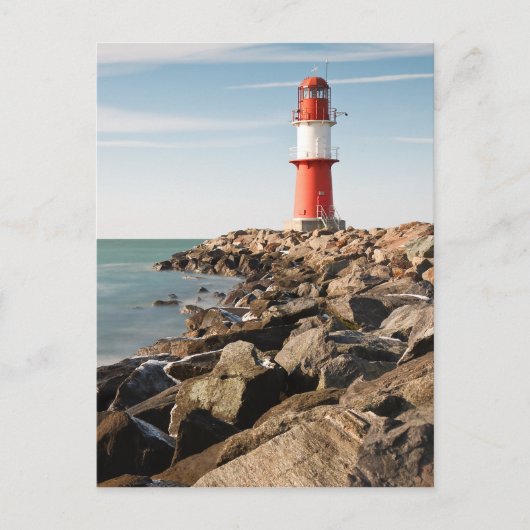 Red light house in Warnemuende ポストカード (正面)