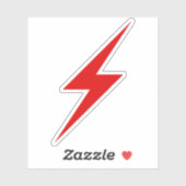 Red Lightning Bolt Of Anarchy シール (シート)