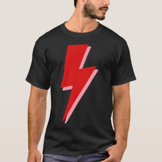 Red Lightning Bolt Sticker Tシャツ