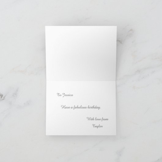 Red Lilies Personalizable誕生日カード カード (内部)