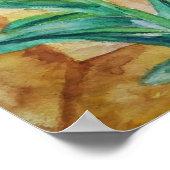 Red Lily Watercolor – Floral Wall Art Print ポスター (角)