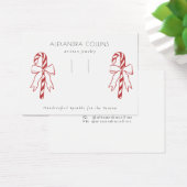 Red Line Art Candy Cane & Bow Hairclip Display  (デスク)