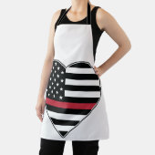 Red Line Flag Heart エプロン (インサイチュ)