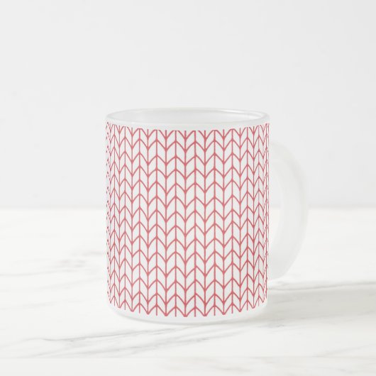 RED LINE KNIT フロストガラス マグ (正面右)