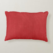Red Linenテクスチャフォト アクセントクッション (裏面)