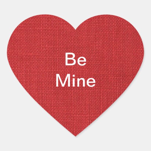 Red Linenテクスチャフォト ハートシール (正面)