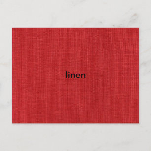 Red Linenテクスチャフォト ポストカード