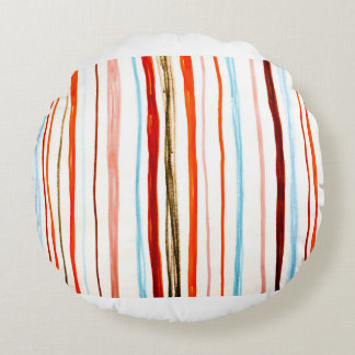 Red Lines Pattern. Horizontal Stroke Illustration. ラウンドクッション