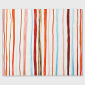 Red Lines Pattern. Horizontal Stroke Illustration. ラッピングペーパー (フラット)