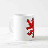 Red Lion Rampant with Gold Crown Mug コーヒーマグカップ (正面左)