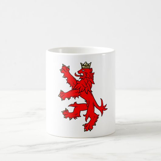 Red Lion Rampant with Gold Crown Mug コーヒーマグカップ (中央)