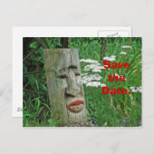 Red Lipped Totem日付の保存 案内ポストカード (正面/裏面)
