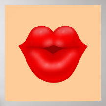 Red lips big kiss