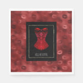 Red Lips Corset  スタンダードランチョンナプキン (正面)