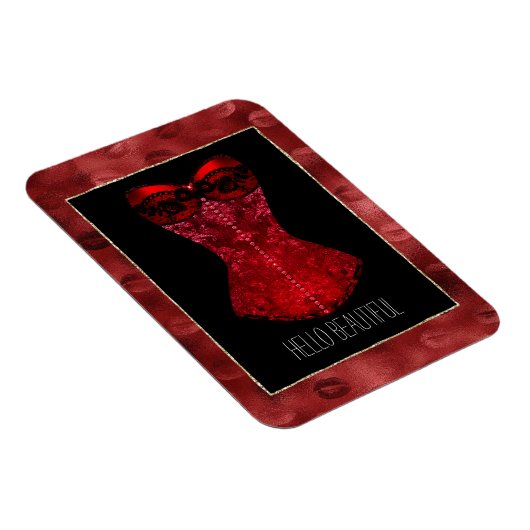 Red Lips Corset  マグネット (右側)