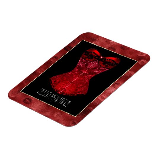 Red Lips Corset マグネット (左側)