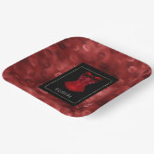 Red Lips Corset Bridal Shower ペーパープレート (傾斜あり)