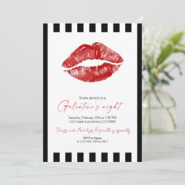 Red Lips Galentine’s Night Out  招待状
