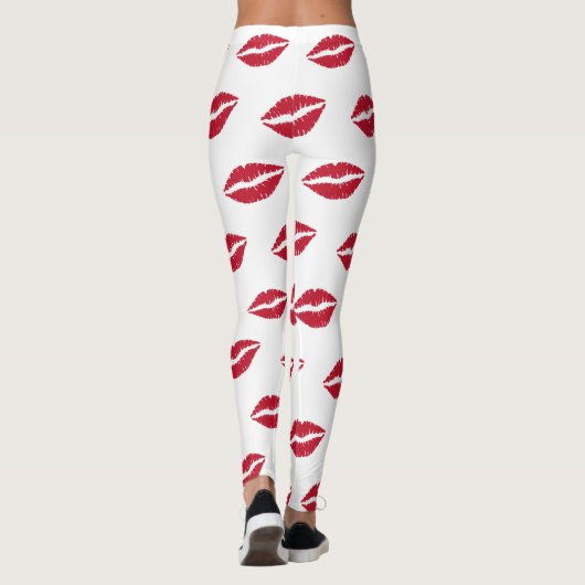 Red Lips Kiss Leggings レギンス (裏面)
