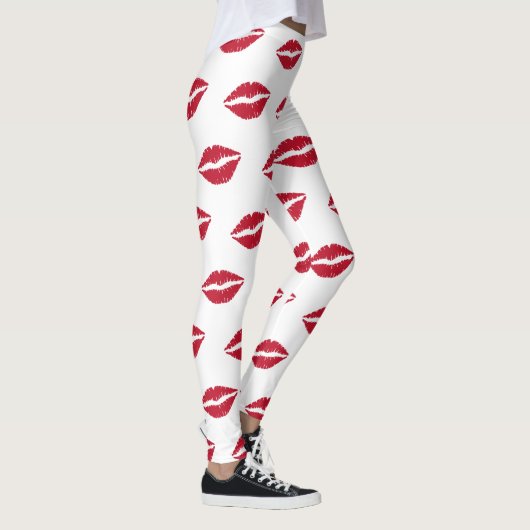 Red Lips Kiss Leggings レギンス (右)