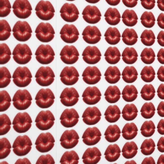 Red Lips Kiss Print 壁紙 (縫い目)