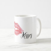 Red Lips Kisses コーヒーマグカップ (正面右)