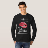 Red lips lipgloss oh my gloss tシャツ (正面フル)