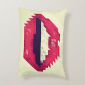 Red lips made of small triangles, pixelshipster,pi アクセントクッション (裏面(縦))