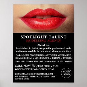 Red Lips、Modeling Agency、Model Agent Advert ポスター