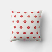 red lips throw pillow クッション (裏面)