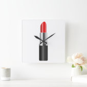 Red lipstick. スクエア壁時計 (ホーム)