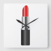 Red lipstick. スクエア壁時計 (正面)