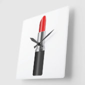 Red lipstick. スクエア壁時計 (傾斜)