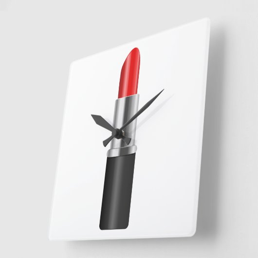 Red lipstick. スクエア壁時計 (傾斜)