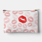 Red Lipstick Lips Cosmetic Makeup Bag アクセサリーポーチ (裏面)