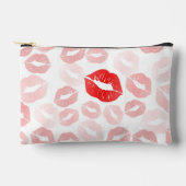 Red Lipstick Lips Cosmetic Makeup Bag アクセサリーポーチ (正面)