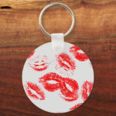 Red Lipstick Prints キーホルダー (正面)