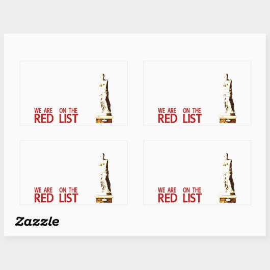 RED LIST 長方形シール (シート)