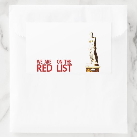 RED LIST 長方形シール (バッグ)
