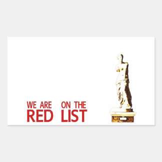 RED LIST 長方形シール