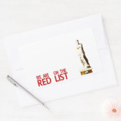 RED LIST 長方形シール (封筒)