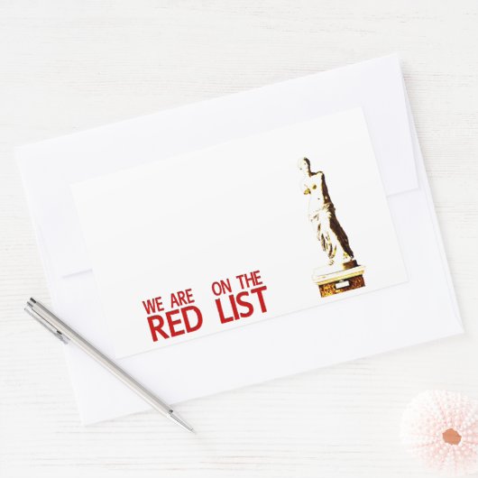 RED LIST 長方形シール (封筒)