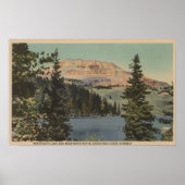 Red Lodge, MT - View of Beartooth Lake & Butte ポスター (正面)