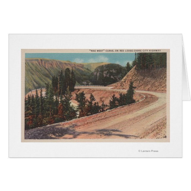 Red Lodge, MT - View of Mae West Curve (正面横)