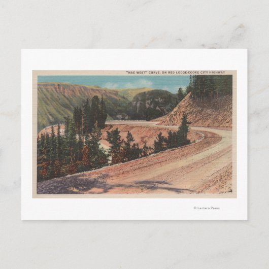 Red Lodge, MT - View of Mae West Curve ポストカード (正面)