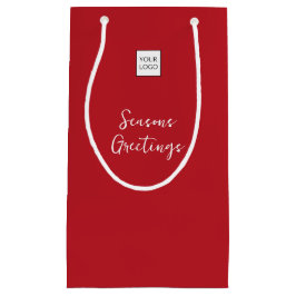 Red Logo Text Promotional Business Packaging スモールペーパーバッグ