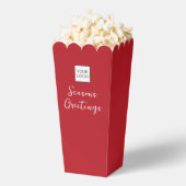 Red Logo Text Promotional Business Packaging フェイバーボックス (はじけた状態)