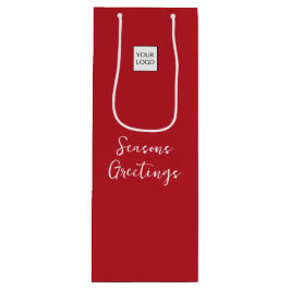 Red Logo Text Promotional Business Packaging ワインギフトバッグ