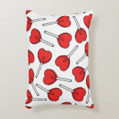 Red Lollipops, Heart Lollipops, Lollipop Pattern アクセントクッション (正面(垂直))